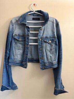 Liquido Faded Blue Cropped Denim Jacket